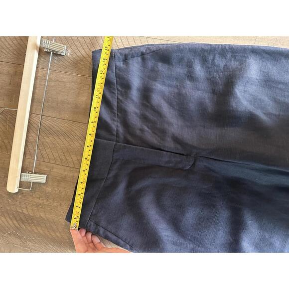 NWT Aritzia The Limitless Linen Wide Leg Pants in Dark Night Navy Women’s size 8 - Picture 9 of 15